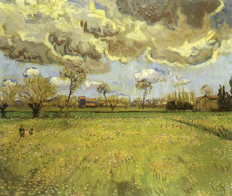 Vincent van Gogh Landscape under Stormy Skies